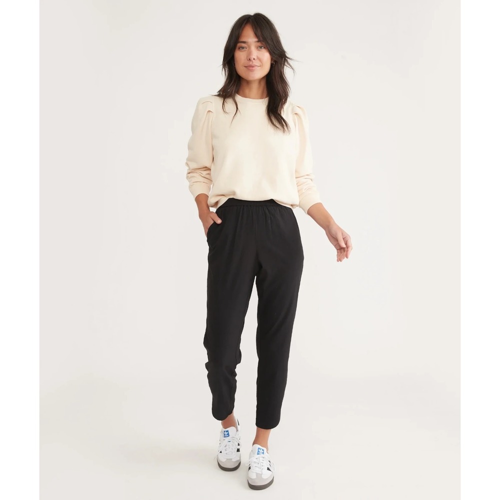 Marine Layer Black Ankle Cropped Pants